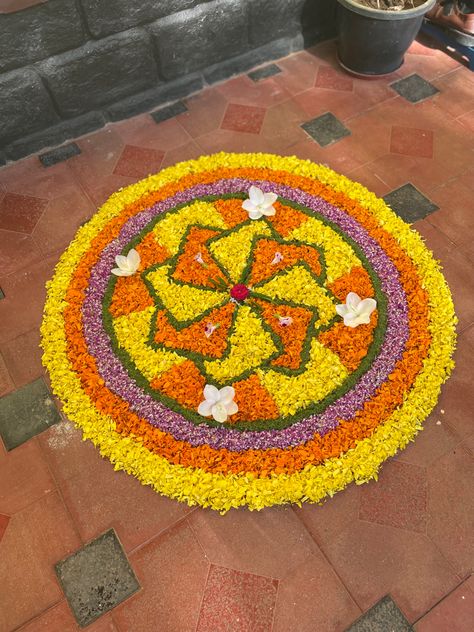 Opening Decoration, Onam Pookalam, Pookalam Design, Easy Rangoli Designs Videos, Graffiti Art Letters, Art Letters, New Rangoli Designs, Easy Rangoli Designs, Easy Rangoli