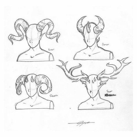 Horns Drawing References, Tail Types, Men Poses, Drawing Men, Flower Sketches, Arte Sketchbook, Drawing Base, Drawing Tips, Art Drawings Sketches