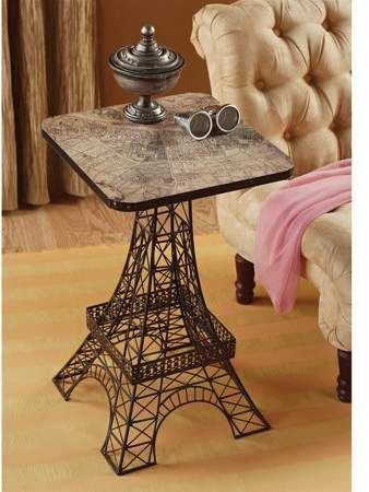 Paris Room Decor, Sculptural Side Table, Eiffel Tower Decorations, Metal Lattice, Paris Rooms, Paris Interiors, Paris Bedroom, Paris Decor, Black Side Table