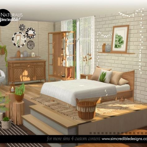 Published Sep 13, 2020 by simcredible designs.com Neutral Sofa, Geometric Shelves, Sims 4 Bedroom, Sims 4 House Design, Casas The Sims 4, Eagle Rock, Foyer Decor, Adult Bedroom, Sims 4 Cc Furniture