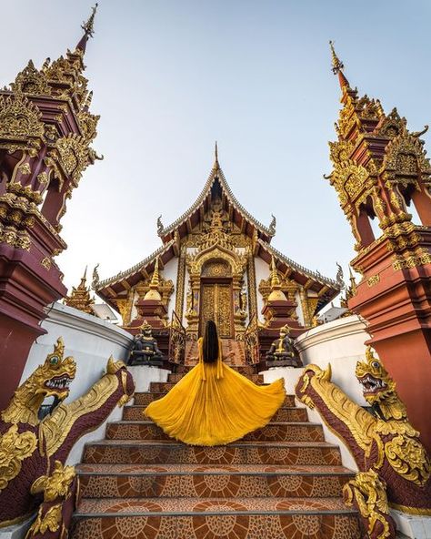 Charu Goyal | Travel Blogger on Instagram: "Admiring the beautiful Wat Rajamontean in Chiang Mai 🤩 Located within the ancient city, this was one of my favourite temples in all of Chiang Mai. I absolutely loved the Lanna style architectural elements and the gigantic Buddha statue on the terrace (last picture). I visited it twice during my time in Chiang Mai and barely came across tourists both time. So if you’re looking for lesser known temples to explore, then definitely visit this one! CG’ Best Photo Editing Apps, Front Porch Design Ideas, Bangkok Photos, Thailand Shopping, Thailand Destinations, Thailand Tourist, Jaipur Travel, Best Photo Editing, Thailand Backpacking