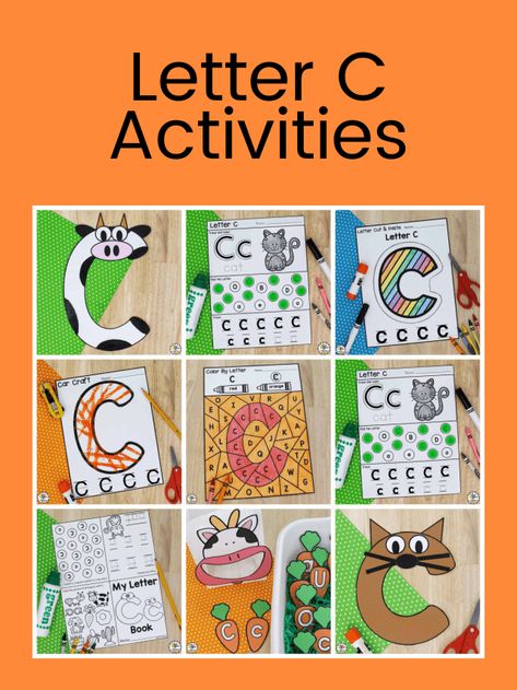 These free printable hands-on Letter C activities will help your preschoolers and kindergarteners learn and practice letter recognition, formation, and much more! Letter C Preschool Activities, C Activities For Preschool, Letter C Activities For Preschool, Preschool Letter C, Letter C Preschool, C Activities, Printable Hands, Letter C Activities, Cow Craft