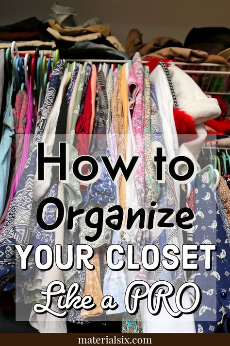 How to Organize Your Closet without Being Intimidated // Closet organizations & storage ideas #organizationtips #closet #clothes How To Store Handbags In A Small Space, Closet Top Shelf Organization Ideas, How To Arrange Clothes In Closet, How To Organize Clothes In Closet, How To Organize A Small Closet, Small Closet Organization Ideas Bedroom Clothing Storage, Organize Clothes In Closet, Small Clothes Closet, Organize A Closet