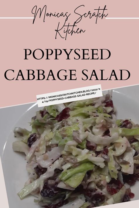 Poppyseed Coleslaw Recipe, Dish To Pass, Salad With Poppyseed Dressing, Sweet Cabbage, Poppyseed Salad Dressing, Cabbage Salad Recipe, Unsweetened Cranberry Juice, Cabbage Salad Recipes, Cabbage Head