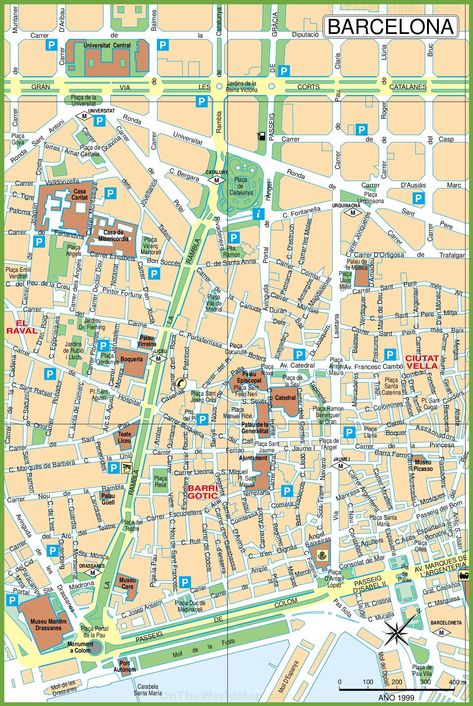 Barcelona city center map Barcelona Tourist Map, Barcelona City Map, Travel Mediterranean, Seville Spain Travel, Barcelona Tourist, Spain Travel Outfits, Barcelona Map, Madrid Spain Travel, Spain City