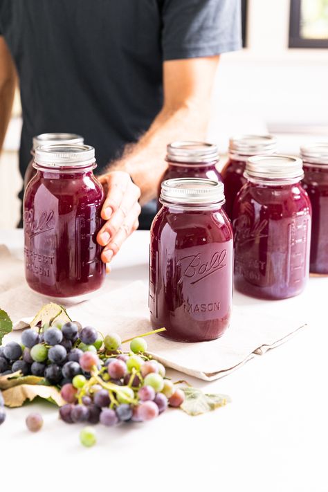 Homemade Grape Juice, Kaleb Wyse, Concord Grapes, Wyse Guide, Grape Recipes, Juice Concentrate, Grape Juice, Old Farm, Canning Recipes