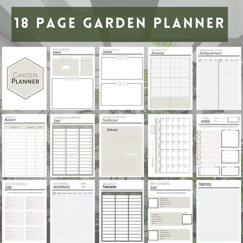 Garden Planner Printable Garden Planner Printable Houseplant - Etsy | Printable Planner by  Rober... bestdigitalplannerforandroid #vacationplanner #ramadanplanner2024 #blankcalendarprintable✍ Printable Garden Planner, Free Garden Planner, Planner Writing, Vegetable Garden Planning, Plant Journal, Garden Planner, Plant Labels, Routine Planner, Square Foot Gardening