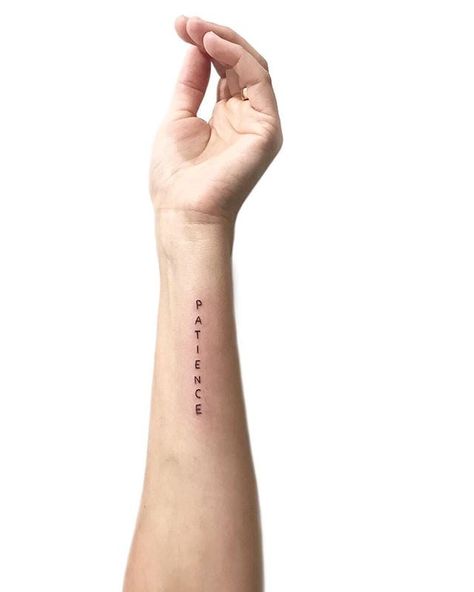 Quote Tattoos | POPSUGAR Smart Living Tattoo About Strength, Patience Tattoo, Perspective Tattoos, Motivational Tattoos, Quote Tattoos, Meaningful Tattoos For Women, Omerta Tattoo, Small Meaningful Tattoos, Tattoo Meaning