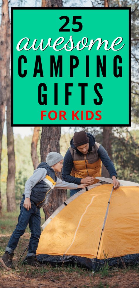 Check out 25 of the best camping gifts for kids here. Learn which fun camping products, camping gear, outdoor activity ideas, and family games might get your kids excited for the great outdoors. They may want their own tent or a special hiking outfit. Check out our top picks! Outdoor Gifts For Kids, Kids Camping Gear, Camping Toys, Kids Camping, Best Camping Gear, Camping Set, Outdoor Gifts, Camping Supplies, Camping Fun