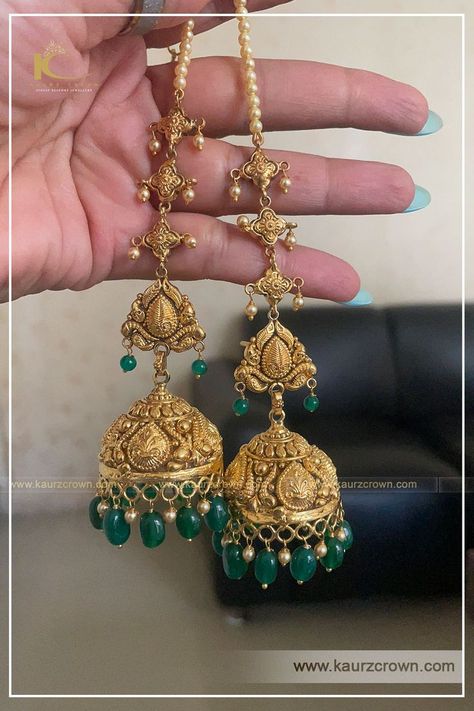 #jasleen #traditional #goldplated #onlineshopping #jewellerystore #kaurzcrown #jhumki #earrings #goldjewellery #jewellery Gold Jewelry Prom, Traditional Accessories, Unique Gold Jewelry Designs, Antique Gold Earrings, Neck Pieces Jewelry, Gold Earrings Models, Bridal Jewelry Vintage, Bridal Jewellery Design, Antique Jewellery Designs