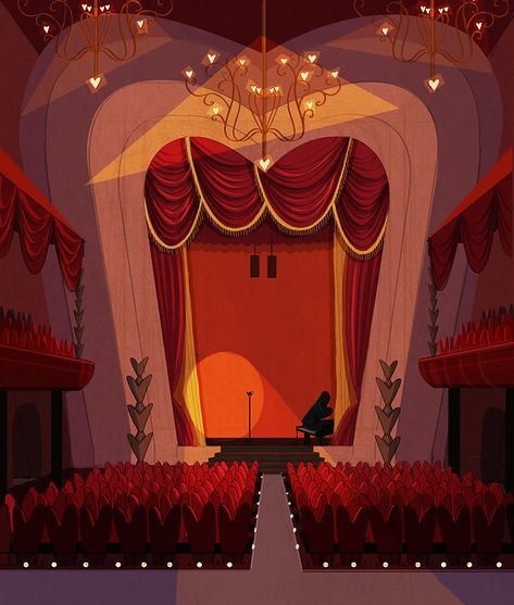 All sizes | Theatre | Flickr - Photo Sharing! Theatre Drawing, Theatre Illustration, Arte Peculiar, Bg Design, Color Script, Theatre Design, Cartoon Background, Animation Background, Visual Development