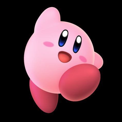 Kirby With Black Background, Kirby Pfp Black Background, Kirby Icons Black Background, Kirby Black Background, Kirby Cake, Moon Artwork, Y2k Profile Picture, Y2k Background, Childhood Characters