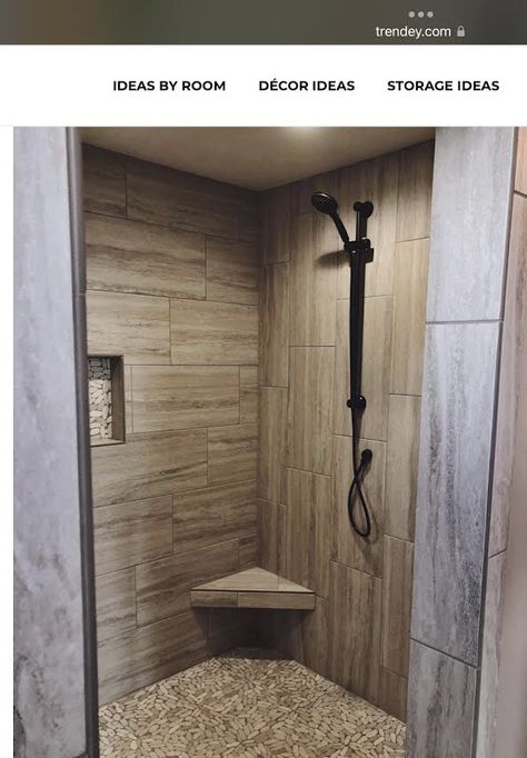 Corner Shower Tile, Small Walk In Showers, Doorless Shower Design, Showers Without Doors, Tile Walk In Shower, Walk In Shower Ideas, Doorless Shower, Master Bath Shower, Bathroom Shower Walls