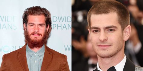 Beard or no beard - Andrew Garfield Beard Vs No Beard, Beard Or No Beard, Lumberjack Beard, No Beard, Beard Barber, Mutton Chops, Men Beard, Beard Style, Clean Shaven