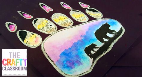 arctic art projects Native American Art Projects, Arctic Art, Paw Print Art, Polar Bear Art, Animal Art Projects, Winter Art Projects, 4th Grade Art, 3rd Grade Art, Art Projects For Kids