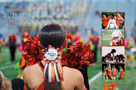 Yearbook Sports Spreads, Teaching Yearbook, Newspaper Design Layout, Yearbook Spreads, Yearbook Layouts, Yearbook Pages, Sports Page, Yearbook Covers, Yearbook Themes