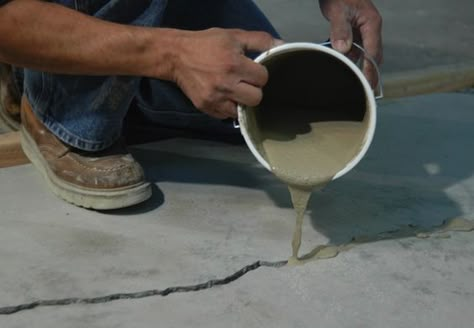 Concrete needs no ongoing maintenance. But occasionally it needs repair, particularly after years of hard use or weather exposure. Fortunately, now the average handy homeowner can handle those fixes himself, saving the cost of a contractor, thanks to advanced concrete repair products. Here's how it all works. Cement Repair, Concrete Repair Products, Driveway Repair, Grass Growing, Cracked Concrete, Concrete Repair, Cement Patio, Concrete Resurfacing, Easy Home Improvement