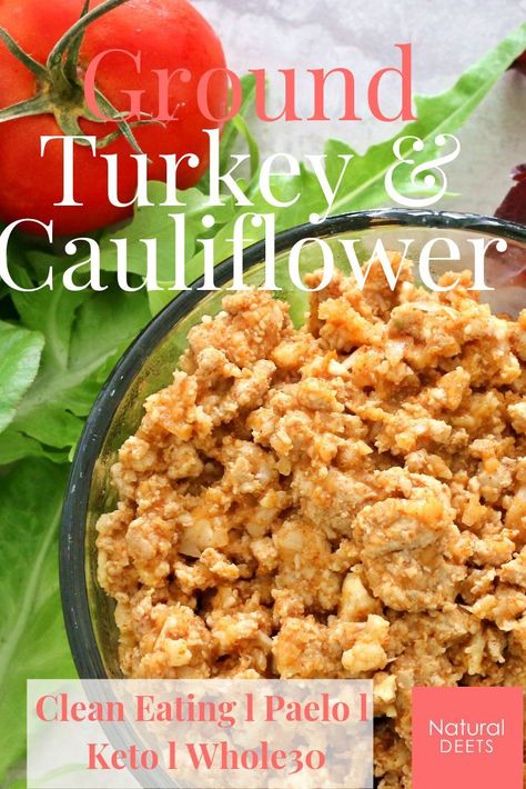 Cauliflower Surprise, Turkey And Cauliflower Rice, Ground Turkey And Cauliflower, Turkey Tacos Recipes, Cauliflower Rice Recipe, Riced Cauliflower, Cauliflower Rice Recipes, Rice Recipes For Dinner, Tacos Burritos