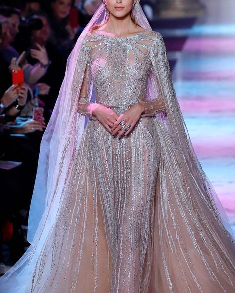 Elie Saab Saab Wedding Dress, Elie Saab Wedding, Elie Saab Wedding Dress, Showstopper Dress, Bride Dress Simple, Elie Saab Spring, Wedding Gowns With Sleeves, Dressy Dresses, Gowns Of Elegance