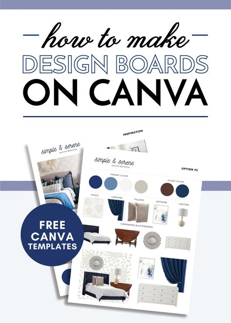 How To Make Design Boards on Canva (with Video & FREE Templates!) - The Homes I Have Made How To Make Design, Random Decor, House Renos, Mood Board Template, Graphic Design Programs, Design Boards, Online Graphic Design, Canva Tutorial, Instructional Design