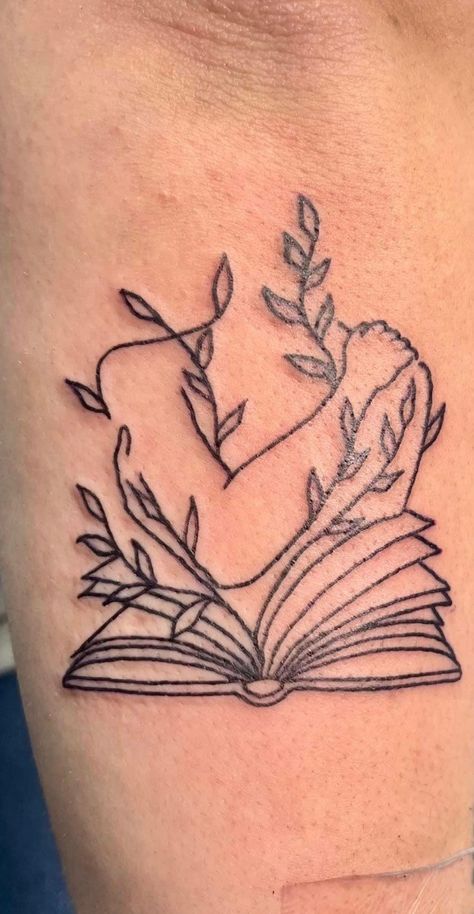 Watering Self Tattoo, Matching Bookish Tattoos, Brigerton Tattoos, Sense And Sensibility Tattoo, Turn The Page Tattoo, Spicy Book Tattoos, Library Tattoo Ideas, Dark Romance Book Tattoo Ideas, Jane Austen Tattoo Ideas