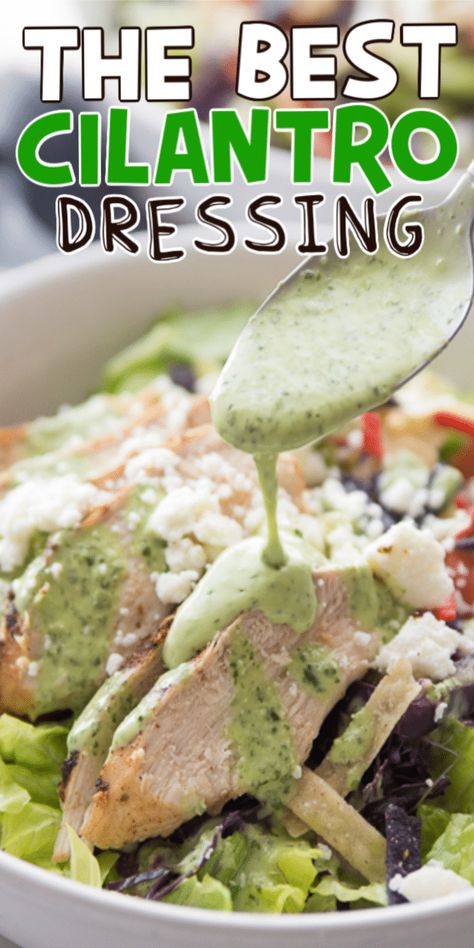 Southwestern Chicken Salad Recipe, Southwestern Chicken Salad, Cilantro Dressing Recipe, Southern Salad, Lime Salad Dressing, Creamy Cilantro Dressing, Chicken Salad Dressing, Cilantro Salad, Queso Cottage