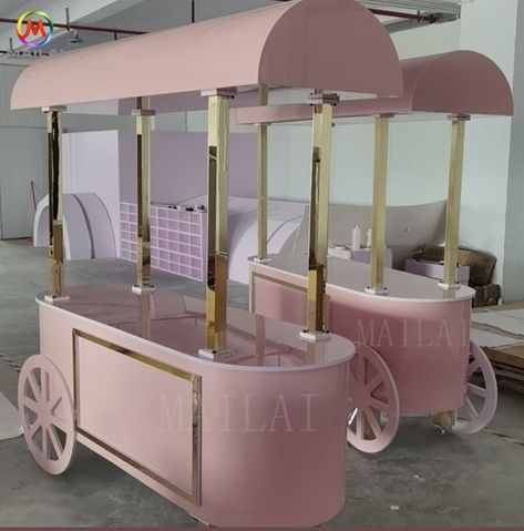 Snack Bar Cart Ideas, Candy Bar Cart, Cookie Cart, Bakery Stand, Champagne Cart, Pink 2024, Party Rental Ideas, Elegant Party Decorations, Snack Cart