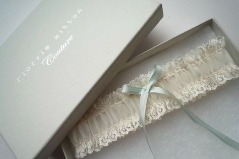 Vintage Garter, Bride Garter, Blue Garter, Silk Tulle, Lace Garter, Bridal Garter, Wedding Garter, Silk Wedding, Bridal Lingerie