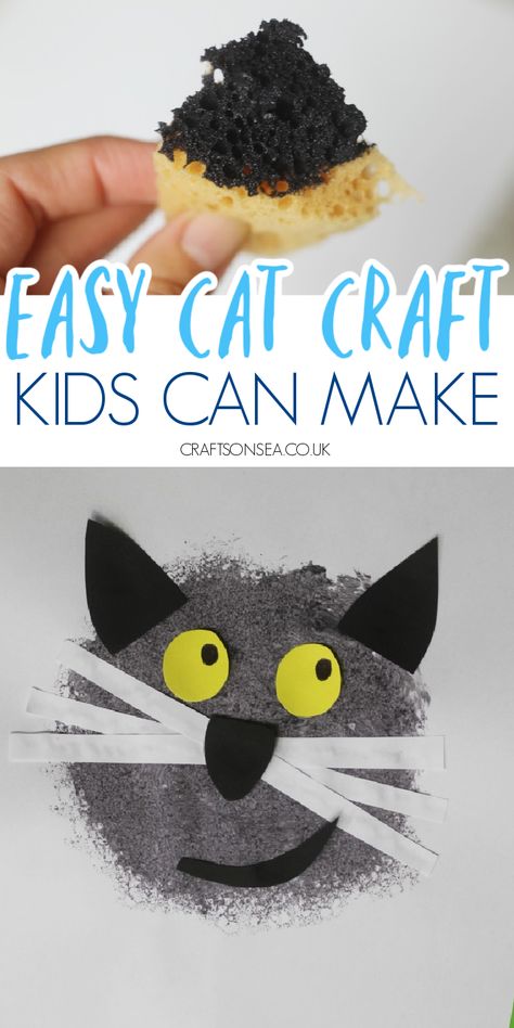 easy cat craft kids can make Cats Preschool Activities, Pets Arts And Crafts Preschool, Cat Crafts For Toddlers, Pet Art Preschool, Pets Arts And Crafts, Preschool Pet Theme, Cat Crafts Kids, Cat Crafts Preschool, Snake Crafts