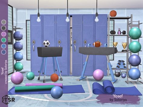 Sims 4 Home Gym, Sims 4 Gym Cc, Sims Memes, Ballet Studio, Cc Furniture, Barber Shop Decor, Cheer Dance, Decor Buy, Sims Community