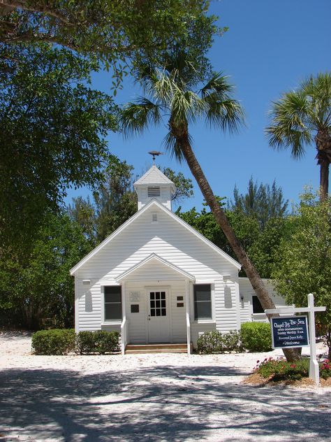 ☼ Sanibel Island, Florida ☼ — Chapel by the Sea, which is recognized in the National Register of Historic Places, is denominationally independent and welcomes everybody, regardless of their spiritual beliefs. Sanibel Florida, Captiva Island Florida, Best Island Vacation, Florida Getaway, Sanibel Island Florida, Places In Florida, Sea Resort, Captiva Island, Spiritual Beliefs