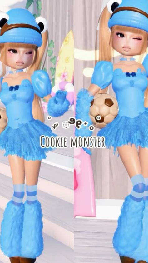 Cookie Monster DTI outfit Cookie Monster, Monster Cookies