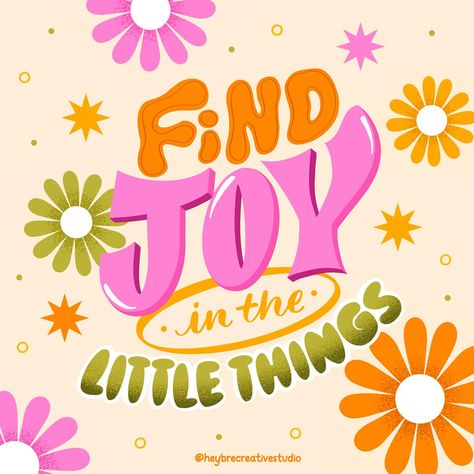 Find joy in the little things! 🩷 Joy Typography, Joy Typography Design, Finding Joy Quotes Inspirational, Joy In Simple Things Quotes, Joy Font Hand Lettering, Joy Affirmations, Faith Messages, Word Joy, Digital Painting Tutorials