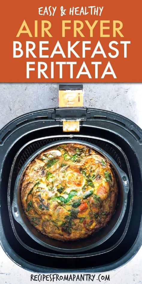 Breakfast Air Fryer, Air Fryer Breakfast, Air Fryer Recipes Breakfast, Breakfast Frittata, Healthy Air Fryer, Air Fryer Cooking Times, Air Fryer Oven Recipes, Air Fry Recipes, Frittata Recipes