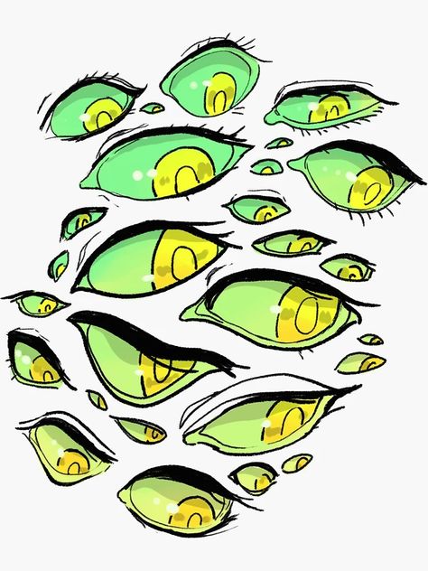 "Eyes" Sticker for Sale by Wyllora ❀ | Redbubble Highlighter Eyes Drawing, Highlighter Tips, Eyes Sticker, Many Eyes, Scary Eyes, Medusa Art, Creepy Eyes, My 2023, Spooky Eyes