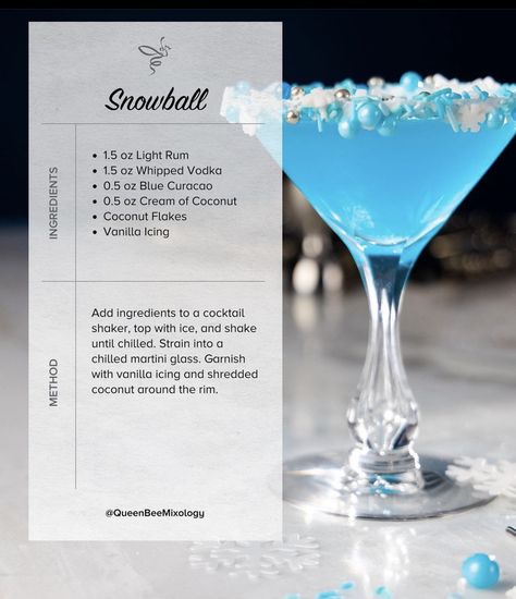 Vanilla Vodka Cocktails, Whipped Vodka Drinks, Cocktails With Blue Curacao, Christmas Cocktails Easy, Whipped Vodka, Best Cocktails, Vanilla Icing, Rum Cocktails, Light Rum