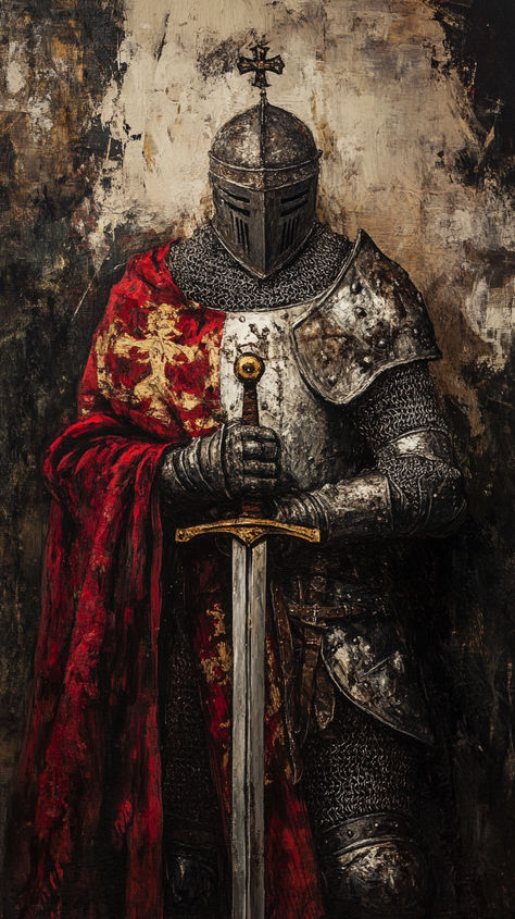 Crusader Wallpaper, Armour Fantasy, Knight King, Templar Knights, Knights Hospitaller, Crusader Knight, Cross Art, Sleeves Ideas, Knight Armor