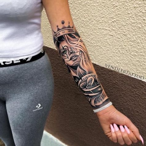 Half Sleeve Tattoos Forearm, Arm Sleeve Tattoos For Women, Bauch Tattoos, Hand Tattoos For Girls, Girl Arm Tattoos, Girls With Sleeve Tattoos, Feminine Tattoo Sleeves, Forarm Tattoos, Tattoos For Women Half Sleeve