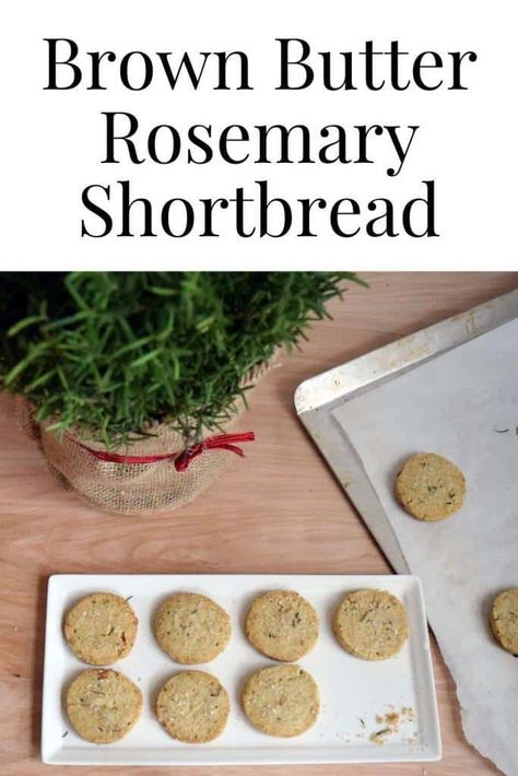 Brown Butter Shortbread, Rosemary Shortbread Cookies, Rosemary Shortbread, Butter Shortbread Cookies, Shortbread Cookies Recipe, Baking Scones, Butter Shortbread, Irish Butter, Ginger Molasses Cookies