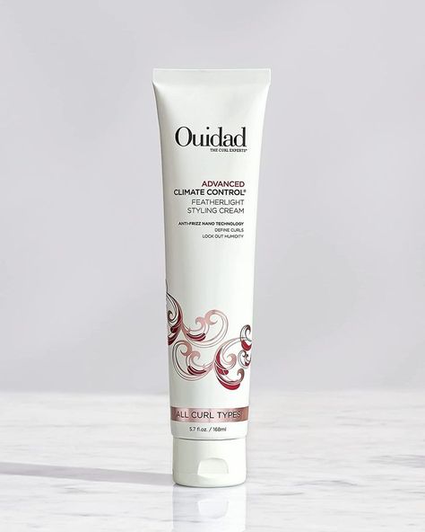 OUIDAD Advanced Climate Control Featherlight Styling Cream, 5.7 Fl Oz Ouidad Products, Curly Hair Tools, Curly Hair Cream, Enhance Natural Curls, Kalogeras Sisters, Frizz Free Curls, Unruly Hair, Cream Aesthetic, Curl Cream