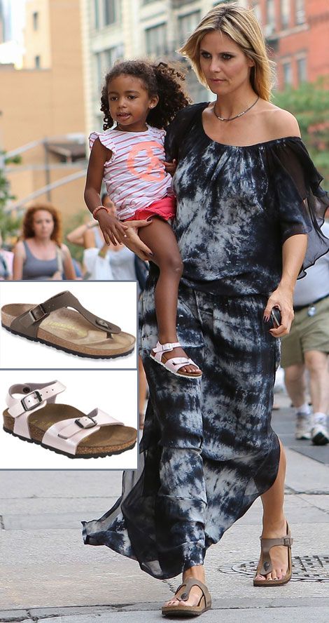 Heidi Klum s sandals Birkenstock Gizeh daughter wears Birkenstock sandals  www.obuvbirkenstock.cz Birkenstock Gizeh Outfit, Flat Sandals Outfit, Gizeh Birkenstock, Birkenstock Sandals Outfit, Portland Style, Leni Klum, Sandals Birkenstock, Birkenstock Outfit, Birkenstock Style