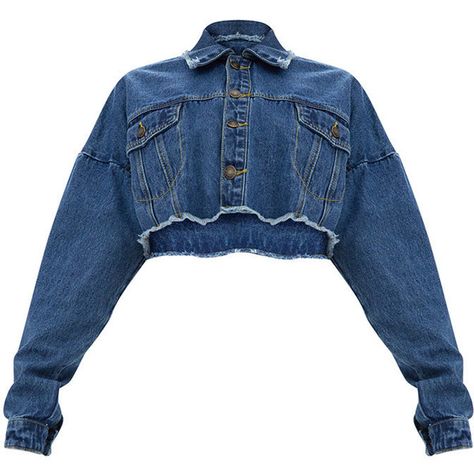 Mid Wash Cropped Denim Jacket (€40) ❤ liked on Polyvore featuring outerwear, jackets, clothes - outerwear, tops, blue jackets, cropped denim jacket, cropped jean jacket, blue cropped jacket and blue denim jacket Jean Jacket And Jeans, Blue Cropped Jacket, Denim Jacket And Jeans, Cropped Jean Jacket, Dark Denim Jacket, Denim Outfits, Crop Jean Jacket, Black Ripped Jeans, Jean Jacket Women