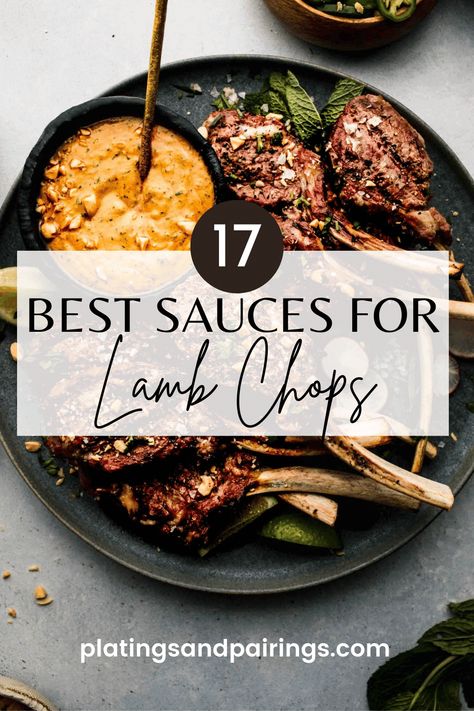 Sauces For Lamb, Lamb Sauce Recipes, Lamb Loin Recipes, Lamb Recipes Oven, Lamb Loin Chop Recipes, Lamb Rack Recipe, Lamb Chops Marinade, Grilled Lamb Chop Recipes, Best Sauces