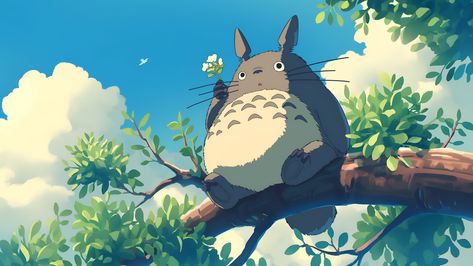 Studio Ghibli Long Widget, Totoro Macbook Wallpaper, Ipad Wallpaper Aesthetic Studio Ghibli, Animal Crossing Macbook Wallpaper, Studio Ghibli Background Ipad, Totoro Laptop Wallpaper, Studio Ghibli Art Wallpaper Desktop, Animal Ipad Wallpaper, Animal Crossing Wallpaper Desktop