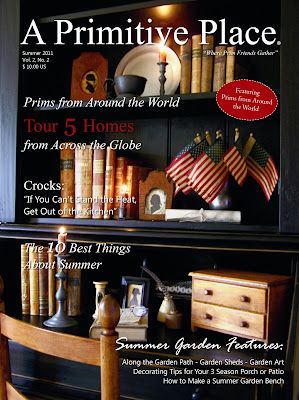 Primitive Diy Crafts, Primitive Lifestyle, A Primitive Place Magazine, Primitive Diy, Country Decorations, Decorating Books, Primitive Living Room, Primitive House, Colonial Interior