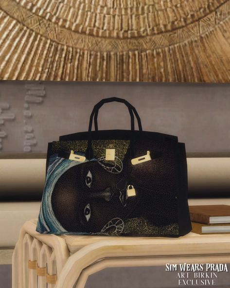 Sims 4 Designer Bags Decor, Sims 4 Cc Designer Bags Clutter, Sims 4 Prada, Sims 4 Balenciaga, Sims Folder, Birken Bag, Sims Furniture, Ysl Purse, Roblox Clothing