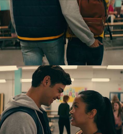 Hand In Back Pocket, Peter Kavinsky, Jean Peters, Couple Hands, Basic Girl, Lara Jean, Hugging Couple, Teen Love, Movie Couples