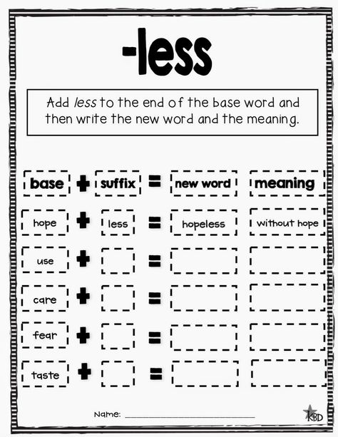 Primary Pals: Suffixes: less, ly, ful Teaching Suffixes, Suffix Activities, 2nd Grade Reading Worksheets, Suffixes Worksheets, 2nd Grade Activities, Reading Strategy, Word Work Centers, Base Words, Prefixes And Suffixes