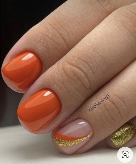 Summer Nails Designs 2023, Nails Colors Spring, Burnt Orange Nails, 2023 Spring Nails, Art For Short Nails, Nail Art For Short Nails, Spring Nails 2023, Orange Nail Designs, Manicure Nail Designs