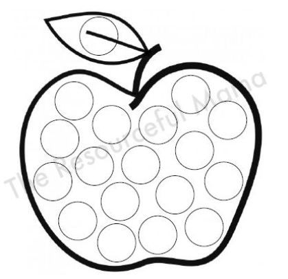 Do a Dot Marker free printable apple for dot painting Apple Dot Painting, Preschool Apple Activities, Preschool Painting, Dot Marker Printables, Fall Coloring Sheets, Dot Marker Activities, Preschool Crafts Fall, Apple Preschool, Kindergarten Coloring Pages